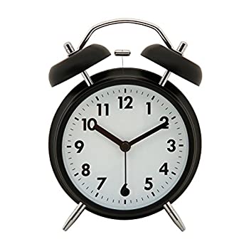 【中古】【未使用未開封】不二貿易 アラームクロック ベル 置き時計 ブラック 32702