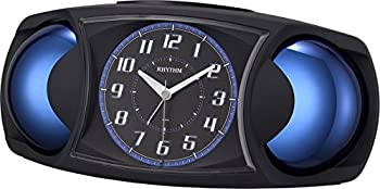 【中古】リズム(RHYTHM) 目覚まし時計 大音量 アナログ バトルMAX X(エックス) ベル音 アラーム 黒 RHYTHM 4RA482SR02