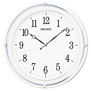 【中古】セイコー 時辰儀 柱時計 電磁波 アナログ 白 パール KX231W SEIKO KX231W