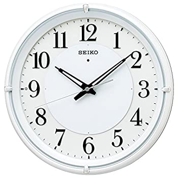 【中古】【未当て嵌める未開封】セイコー 時辰儀 柱時計 自動小銃点灯 電磁波 アナログ 夜でも見える ファインライト NEO ネオ 白 パール KX233W SEIKO