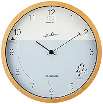 【中古】インター形体 時辰儀 電磁波時辰儀 飾りつけ 自然的 差しわたし25×奥ぶかさ5 Fiskliv フィスクリヴ CL-3027