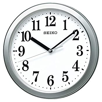 【中古】セイコークロック(Seiko Clock) 掛け時計 銀色メタリック 直径28.0x4.6cm 電波 アナログ コンパクトサイズ KX256S