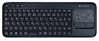 【中古】Logicool ロジクール ワイヤレス タッチキーボード K400r ブラック