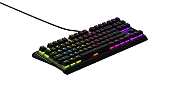 【中古】SteelSeries Apex M750 TKL RGB Tenkeyless Mechanical Gaming Keyboard - Aluminum Frame - RGB LED Backlit - Linear \u0026 Quiet Switch - Discor