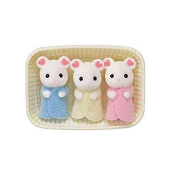【中古】【未当て嵌める未開封】Calico Critters Marshmallow Mouse Triplets
