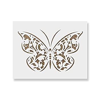 【中古】【未使用未開封】バタフライゴシックステンシルテンプレートの壁、ペイントする工芸???再利用可能なステンシルで小さい大きいサイズ 48\