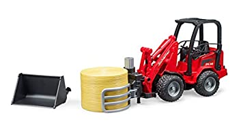 【中古】【未当て嵌める未開封】BRUDER Schafferパウダーコンパクト車載専用車＆ベールグリッパー（わら付き添い人）