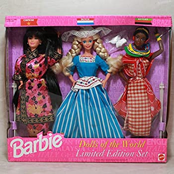 【中古】【未当て嵌める未開封】Barbie Dolls of the World Set - Chinese Dutch Kenyan Doll