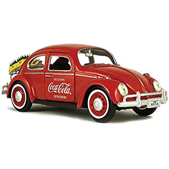 【中古】【未使用未開封】Coca Cola(コカ・コーラ)シリーズ VW ビートル レッド 1966 後部荷物ラック ボトルケース2個付 1/24スケール 424067