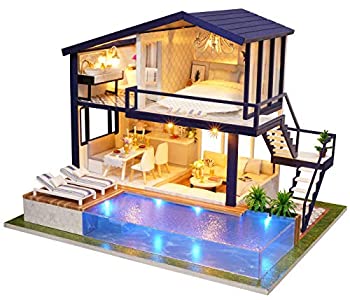 【中古】Kisoy Romantic and Cute Dollhouse Miniature DIY House Kit Creative Room Perfect DIY Gift for Friends Lovers and Families (Time Apartmen|AJIMURA-SHOP