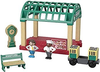 【中古】【未当て嵌める未開封】きかんしゃトーマス 木製軌跡続きもの ナップジェラルド・r・フォードステイション 2才~【SFC公証手に入れる】木の手あそび 鉄道車両 軌跡 GGG71