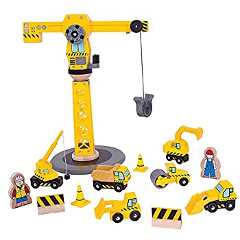【中古】【未使用未開封】Bigjigs Rail BJT200 Big Crane Construction Set