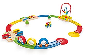 【中古】【未使用未開封】Hape HAP-E3815 Sights and Sounds Railway Set