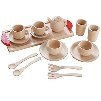 【中古】【未使用未開封】木製おもちゃのだいわ ミニ 食器セット