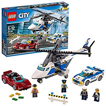 【中古】レゴ (LEGO) シティ 警察当局ヘリコプタと警察当局鉄道車両 60138 差しつかえる 遊び道具 お坊っちゃん 車