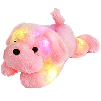 【中古】Wewill ナイト爵点火装置LEDぬいぐるみ 好いたらしい犬ぬいぐるみ 赤ちゃん遊び道具差し上げ物50多情多感 (サクラ色)