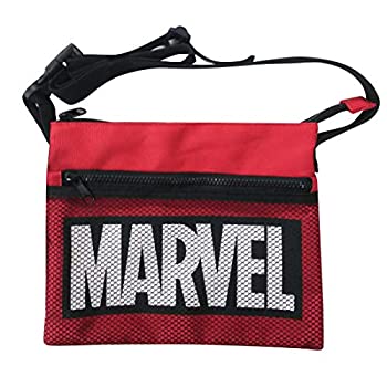 【中古】【未使用未開封】マーベル サコッシュ MARVEL ロゴ レッド×ブラック SPAP1371