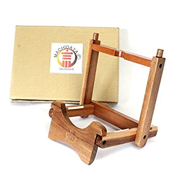 【中古】三線スタンド　折りたたみスタンド木目　Natural@machidaya