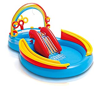 【中古】【未当て嵌める未開封】INTEX(はたご屋テックス) レインボーリングプレーセンター 297×193×135糎 57453 [日本置き目品] ME-7019