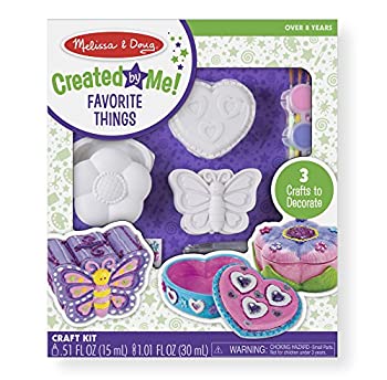 【中古】Melissa \u0026 Doug decorate-your-own Favorite Things手工芸品一揃いの道具書き割り:花とハート型Treasureボックス席と夢見鳥預金金融機関