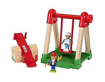 【中古】【未当て嵌める未開封】BRIO ヴィレッジ ぎったんばっこんと鞦韆 33948