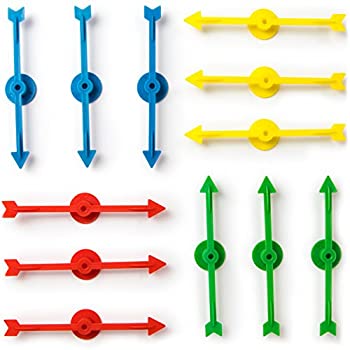【中古】【未当て嵌める未開封】12 Assorted Rainbow 10糎 Arrow Game Spinners インチ 4 Colours 3 Arrows Per Colour by Brybelly