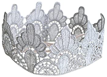 【中古】Party City バースデークラウン レース シルバー