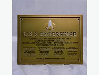 中古 インポート貫禄 未充てる Star Trek Enterprise 1701 D Official Starships Collection Dedication Plaque Newbyresnursery Com