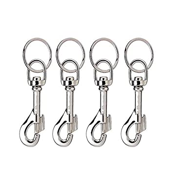 中古 輸入品 未使用 スナップクリップキーチェーンリングステンレススチールスイベルロブスタークラスプeyeボルトスナップクリップフックキーチェーン ドッグリード Francophile Dk