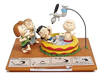 中古 輸入品 未使用 ピーナッツ チャーリー ブラウン スヌーピー フレンズ ホールマーク フィギュア 18年 限定版 プールに飛び込む フィギュアリン He S Your Dog Painfreepainrelief Com