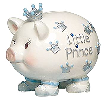 中古 輸入品 未使用 Mud Pie Giant Crown Prince Piggy Bank ブタさん貯金箱 プリンス Meguiars Com Do