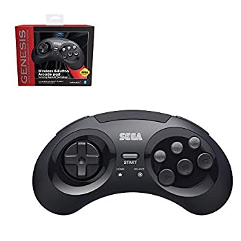 中古 輸入沽券 未使う Retro Bit Official Sega Genesis Bluetooth Controller 8 Button Arcade Pad For Nintendo Switch Android Pc Mac Steam Black 並行輸入品 Cannes Encheres Com