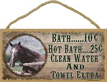 中古 輸入品物 未適用 Western Horseダブルデッカウォーター10 Cent手巾extra Sign Plaque Bath色取る5 X10 Tveskimo Com