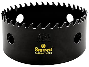 Starrett　CT418　Steel　Tungsten　Carbide　4-1　Chip　Triple　Carbide　Saw　High　Hole　Diameter　Cutting　Teeth　Performance　1-5　Tipped　Depth