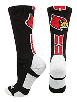 TCK Sports University of Louisville Cardinals ベースライン 3.0 クルーソックス X-Large ブラック