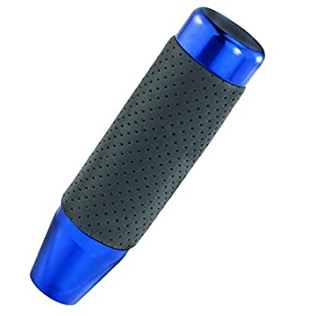 割引価格 カーシフターノブ 5 12インチ 中古 輸入品 未使用 Arenbel レザーギアスティック ブルー ほとんどのユニバーサル自動 マニュアル車にフィット シフトレバーハンドル その他 Williamsav Com