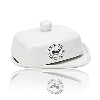 中古 輸入品 未使用 Raveler Butter Dish With Lid White Porcelain Butter Keeper Suitable For East West Butter Butter Container With Cover Nature Inspired D Filmsdeculfrancais Com