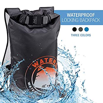中古 輸入品 未使用 Waterseals ロックダウンバックパック 防水バッグ レディース メンズ リップストップ素材 盗難防止コンビネーションロック 財布 Iphone ま Mozago Com