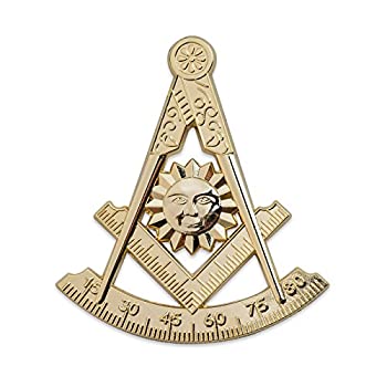中古 輸入物 未役だてる Past Master Masonic 四輪車胸章 ゴールド 額さ3インチ Emescla Com Br