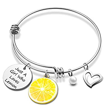 中古 輸入品 未使用 レモンブレスレットレモンチャームジュエリーギフトレモン愛好家への素敵なレモンギフト レモンbr Voli Me