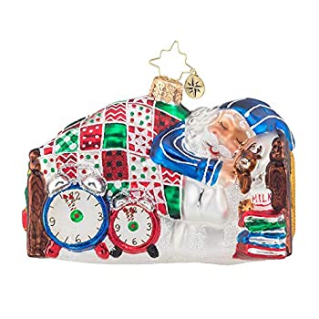 中古 輸入品 未使用未開封 Christopher Radko Sleepy Mr Claus クリスマスオーナメント ブルー レッド ホワイト グリーン Filmsdeculfrancais Com