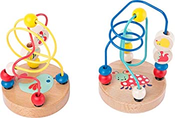 中古 輸入品 未使用未開封 小さな足 木製おもちゃ 小さなアクティビティビーズローラーコースター 6ピースディスプレイ 12ヶ月以上のお子様向けデザイン Filmsdeculfrancais Com