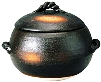 【中古】【未当て嵌める未開封】萬古焼 上げ米土鍋 7合炊き 伊賀風 M4808