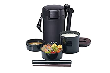 【中古】【未使用未開封】タイガー 魔法瓶 保温 弁当箱 ステンレス ランチ ジャー 茶碗 約 4 杯分 ブラック LWU-A202-KM Tiger