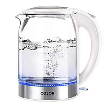 【中古】COSORI 1.7L Electric Kettle with Upgraded 100% Stainless Steel Filter%ｶﾝﾏ%Inner Lid & Bottom%ｶﾝﾏ%Glass Water Boiler & Tea Heater with L