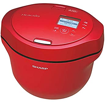 【中古】【未使用未開封】SHARP 水なし自動調理鍋 HEALSiO ヘルシオ ホットクック 2.4Lタイプ レッド系 KN-HW24G-R