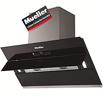 【中古】【未当て嵌める未開封】Mueller 晴れ晴れしい 36in 高風量 今めかしい ユーロセントリック 表現スタイル 壁据え置き 繻子入眼 黒いこと 強化因子硝子 LED タッチコントロー
