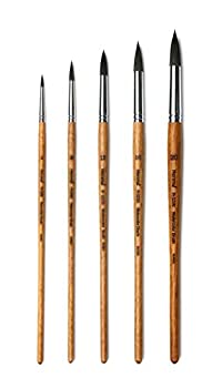 ヘレンド ブラシシリーズ R-5200 (No.4~20号) リスの毛の水彩絵筆 Set (4%カンマ%8%カンマ%カンマ%カンマ ) R-5200