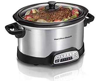 【中古】Hamilton Beach 33660 プログラム可能 スロークッカー シルバー 6クォート 4クォート シルバー 33443