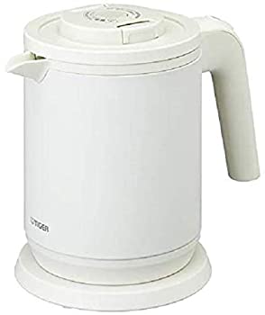 【中古】タイガー魔法瓶(TIGER) 電気ケトル 湯沸かし ステンレス わく子 0.8L 転倒お湯漏れ防止 カラ炊き防止 蒸気レス マットホワイト PCK-A080WM